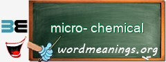WordMeaning blackboard for micro-chemical